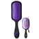 Black paddle brush with Periwinkle pad - Periwinkle holographic