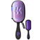 Black paddle brush with Periwinkle pad - Periwinkle holographic